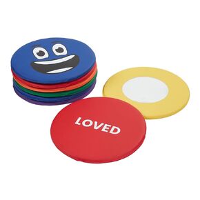ECR4KIDS SOFTZONE EMOVION PADS مع المرآة ، الإنجليزية ، وسائد التعبير ، الأرض ، 8 قطع