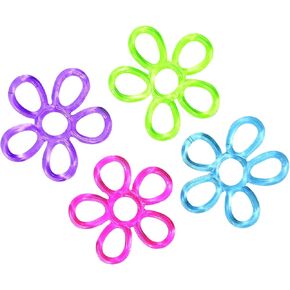 Raymond Geddes Foundge Flowers Flowers Toys (24 لكل عبوة) - ألعاب تململ مع 4 ألوان شفافة