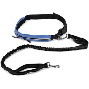 BLACK+DECKER Run Free Hands-Free Leash Adjustable Waist Belt Leash with Pouch for Smooth Outdoor Adventures, Training, Walking, Jogging, Hiking, Running and Shock Absorbing Bungee, Washable, Mint
