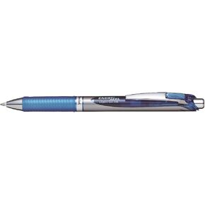 Pentel of America Energel RTX قلم هلام قابل للسحب ، BOLD 1MM ، الحبر الأزرق ، برميل أزرق/رمادي
