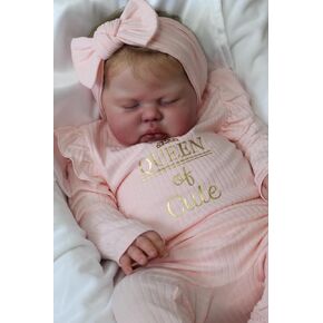 Anano Reborn Baby Baby Dolls مخلل واقعية ، 24 بوصة الحجم النابض بالحياة من نائم الأطفال حديثي الولادة دمى الحياة الحقيقية ناعمة الجسم مع الشعر الأشقر للأطفال الأعمار 3+