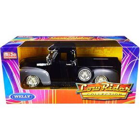 Welly 1953 Chevrolet 3100 Pickup Truck Black and Gray Low Rider Collection 1/24 Diecast Model Car