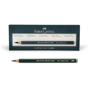 Faber-Castell Supreme Artist Quality Castell 9000 Jumbo Graphite Single Pencil, with Extra Thick 4B 5.3mm Lead