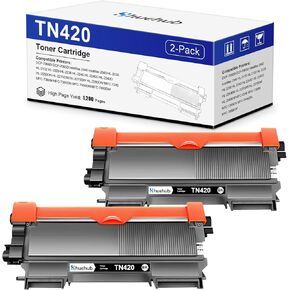 TN420 Black Toner Cartridge 2-pack استبدال Brother TN-420 TN450 TONER لـ HL-2270DW HL-2230 HL-2240D HL-2280DW MFC-7360N MFC-7860DW DCP-7065DN IntelliFax ​​2940 2940