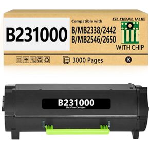 خراطيش الحبر B231000 1 حزمة (مع رقاقة) متوافقة مع خراطيش Lexmark B231000 الحبر لـ Lexmark B2338 ، B2442 ، B2546 ، B2650 ، MB2338 ، MB2442 ، MB2546 ، MB2650 LASER PRINTER