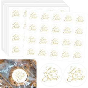 Whaline 100pcs هي الكرز في الأعلى ، شكرًا لك ملصقات 2 بوصة الكرز الحلو مع زخارف الحفلات القوس ملصقات مستديرة للادة اللاصقة لعيد الميلاد للاستحمام الزفاف للاستحمام
