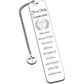 First Communion Gift for Girls Boys, Easter Basket Stuffers, Catholic Gifts, First Communion Bookmark, Communion Gifts, Christian Gifts for Women Men, Religious Cross Bookmarks for Teen Girls Boys