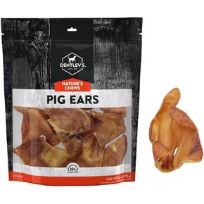 Dentley's Nature's Chews Full Pig Ear Dog Cogs