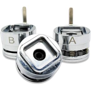 Chibuttons Square 37x37mm (1 1/2 ") Die Diewable Round Moulds-S1 + مكونات زر دبوس مجانية (100 مجموعة)