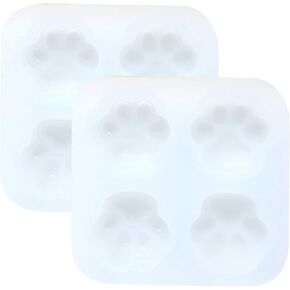 yueton 2PCS Mini Cat Claw Dropping Mold Cat Claw Silicone Mold 4 Grids Resin Mold Cat Claw Pendant Mold for Mirror Jewelry DIY Adhesive Jewelry Keychain Pendant