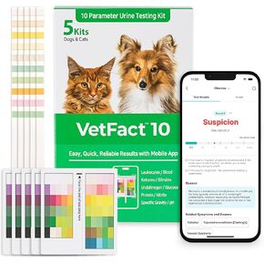 [5Kits] تطبيقات اختبار البول المجانية (iOS ، Android) للكلاب والقطط ، واختبار 10 المعلمات في المنزل ، سهلة الاستخدام ؛ دعم اللغة الإنجليزية والإسبانية والكورية واليابانية.