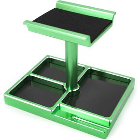 سبيكة الألومنيوم RC Car Work Stand Stand Work Work Withing مع قاعدة المسمار لمقياس 1/18 TRX4M 1/24 SCX24 RC Crawler Car (الأخضر)