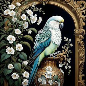 DOMROM Parrots Diamond Painting Kits for Adults, Parrot Couple Diamond Art Kits for Adults Beginner, DIY Diamond Dots Paint by Diamonds Art and Crafts for Hobbies, Gifts, Home Art Decor 12x16 inch