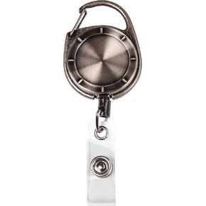 Cosco Myid Carabiner Reel لأصحاب شارات الهوية ، والبطاقات الرئيسية وبطاقات الهوية ، ونمط Pewter (075031)
