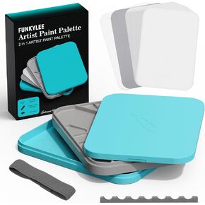 Stay Wet Palette for Acrylic Miniature Painting, Paint Tray Palettes with 50 PCS Wet Palette Paper, 2 Sponge for Warhammer 40K Model Paint, Combination Set for Miniature Painting