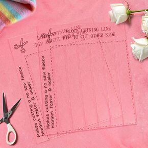 2 PCS Fleece Tie Tie Plank Ableer ، 8.3x7.1inch No Sew Blanting قالب ، مستطيل أكريليك خياطة اللحف No Sew Fleece بطانية ، من أجل DIY لا بطانيات خياطة حرفة بطانية صنع طلاء