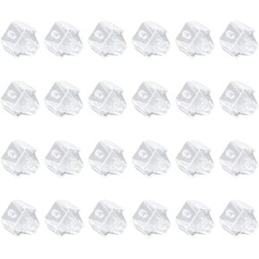 24pcs Tape Dispenser Plastic Core, ABS Material Tape Dispenser Insert Center Wheel Piece Replacement Core Roller Parts Accessories for School Office Home Supplies (Transparent)