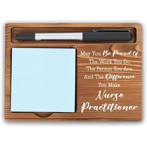 Nurse Practitioner Gifts for Women Men Thank You Appreciation Gifts Birthday Gifts for Nurse Practitioner NP Nurses Week Gifts Office Desk Decor Self-Stick Note Pad Holders