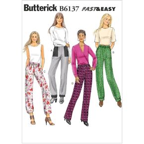 أنماط Butterick B6137 قالب سروال سراويل الخياطة ، الحجم E5 (14-16-18-20-22)