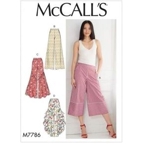 McCalls نمط الخياطة 7786 بنطلون A5 (6-8-10-12-14)