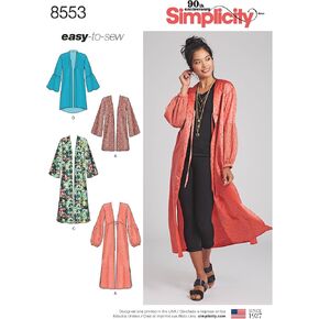 Simplicity US8553A Tops, Vest, Jackets, Coats