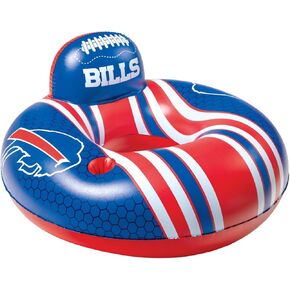 BigMouth Buffalo Bills 42" Inflatable Pool Floats Officially Licensed NFL Fan Gear Merchandise Back Support Inner Tube for Adults and Teens