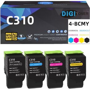 C310 C315 High Livers Toner Cartridge متوافق مع Xerox C310 006R04356 006R04357 006R04358 006R04359 استبدال خرطوشة الحبر لـ Xerox C310DNI C310DNIM C315 (4-PACK ،