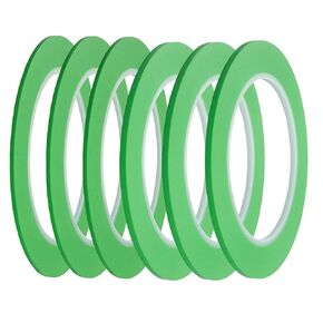 Jinbing High-Temp Vinyl Finine Line Finline Finline Paint Automotive Paint for Curves Green 1/16 Inch 1/8 Inch 6 Rolls