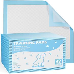 DUMOS Puppy Pads Dogs Training Pads, XL 28"x34" - [30 Count], Ultra Absorbent Leak-Proof Quick-Drying Pet Pee Pads for Extra Large Dogs Indoor Use