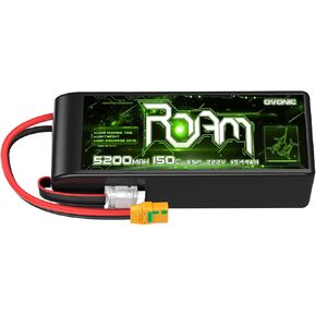 OVONIC Roam Series 6S Lipo Battery 5200mAh 6S1P 150C 22.2V Long Range Lipo Battery with XT90-S Anti Spark Plug for 7-10 inch Long Range Drone 6S HD Cinelifter Multirotor X-Class