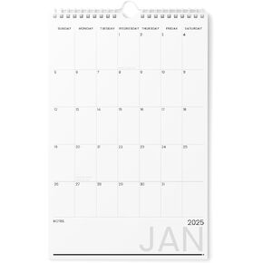 Karto Wall Calendar 2025 - Vertical 11x17 inch Runs Until June 2026 - Boost Your Productivity and Easy Planning with the Aesthetic Monthly Calendar - Three Letters Minimalist