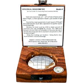 QADEEM Forestry Supports Cravical Crown Densiometer ، محدب بحالة جلدية