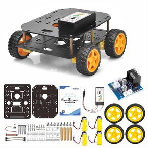 طقم بناء Osoyoo FlexiRover لـ Arduino - هيكل سيارة روبوت قابل للتخصيص مع 4 TT Motors وعجلات ، مثالية لتطوير الروبوتات (لوحة لأردوينو غير مدرجة)