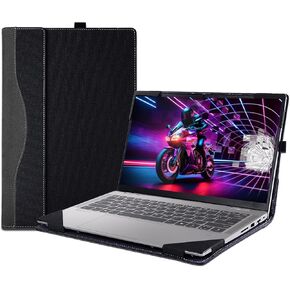 Laptop Case Cover for 14 inch Lenovo Yoga 7 2-in-1 14AHP9 /14IML9[not for Yoga Pro 7 Series],PU Leather Notebook PC Protective Sleeve with Pen Holder (Dark Grey)