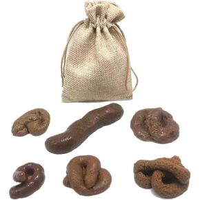 6pcs foops big poops مع أكياس الرباط ، وأشكال مختلفة ، تورز واقعية فرحان لمزحة مزحة ، نكتة صعبة ، هالوين ، عيد الهالوين ، الصيف العائم