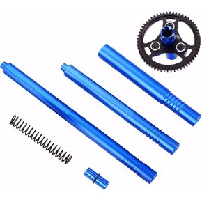 Steel 55t Slipper Clutch Spur Gear & Center Drive Shaft Set for Arrma 1/10 Senton Granite Bigrock Vorteks 3s Kraton Outcast 4s 1/8 Typhon 3s 550 Mega Series Upgrades Part Blue