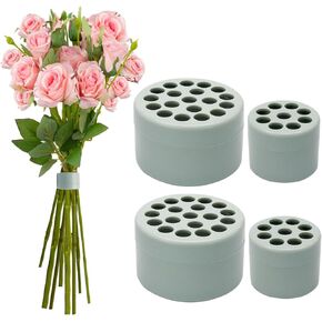 Cionyce 4PCS SPOL IKEBANA STEM حامل ، حامل جذع حلزوني للزهور ، حامل ترتيب زهرة الشبكة الأزهار الصافية للزهور ، الاحتفال ، الحفلات ، الزخرفة في المنزل ، حفلات الزفاف (2 BIG + 2 صغير)