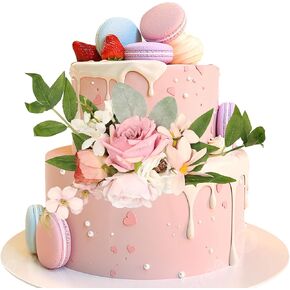 Gyufise 1Pcs Pre-made Purple Cake Flowers Decorations Flower Cake Topper Butterfly Cake Decorating Flowers for Wedding Sweet 16 Birthday Girl