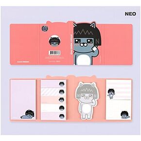 Kakao Friends 4 Sticky Memo Pad - Neo Sticky Memo Pad