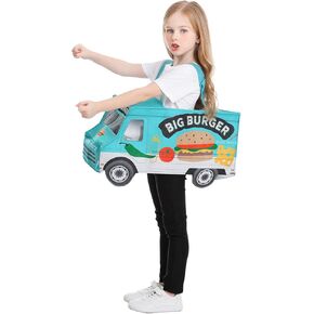 Seasons Food Truck Costume, Big Burger Design, Halloween Costume for Child