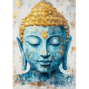 MXJSUA Buddha Diamond Painting Kits للبالغين ، مجموعات فنون الماس 5D بوذا للمبتدئين ، مجموعات طلاء الكريستال الكريستال الكاملة لتديين الجدار المنزلي 12x16 بوصة