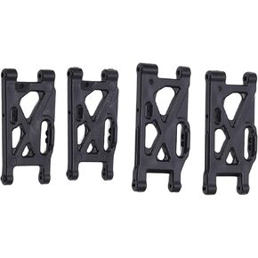 4pcs RC Suspension ، البلاستيك الأسود لـ wltoys 144001 الذراع الأمامي الخلفي 144002 124019 124018 124017 144010