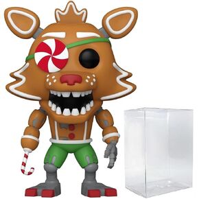 POP Five Nights at Freddy's Holiday - Gingerbread Foxy Funko Vinyl Figure (Bundled with Compatible Box Protector Case), Multicolor, 3.75 inches