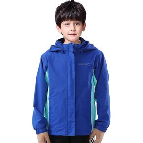 Lightweight Rain Jacket for Kids Hooded Waterproof Windroof Raincoats for Girls Boys Windbreakers Rainslicker