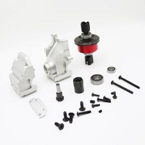 7075 Alum Differential & Diff Case Cover Set for Arrma 1/7 Felony Limitless Infraction 6s Diff Outdrive 1/8 Kraton Outcast Typhon 6S Differential Input Shaft Cup Upgrades Part Silver