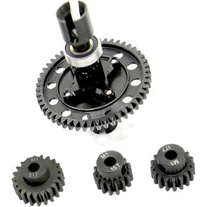 50T Differential Locker & 15T 17T 21T Pinion Gear for Arrma 1/7 Felony Limitless Infraction 6s Diff Locker Gear 1/8 Kraton Outcast Notorious Typhon 6S Upgrades Part Black