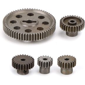 Differential Main Metal Spur Gear, 64T and 17T 21T 26T 29T, 5pcs Main Gear for Brontosaurus 1/10 Truck 94111