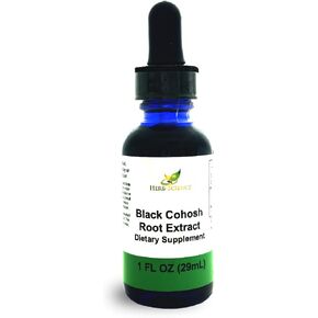 Herb-Science Black Cohosh Root – Supports Menstrual Relief, Menopause Relief,Healthy Blood Pressure, Circulation – Alcohol-Free Liquid Extract, 1 oz