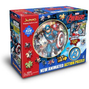 Marvel Jigpetto Avengers Action Jigsaw Puzzle - لغز ثلاثي الأبعاد وتفاعل