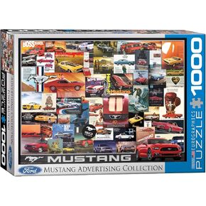 Eurographics Ford Mustang Vintage Ads Jigsaw Puzzle (1000 قطعة) (6000-0748) ، الأزرق